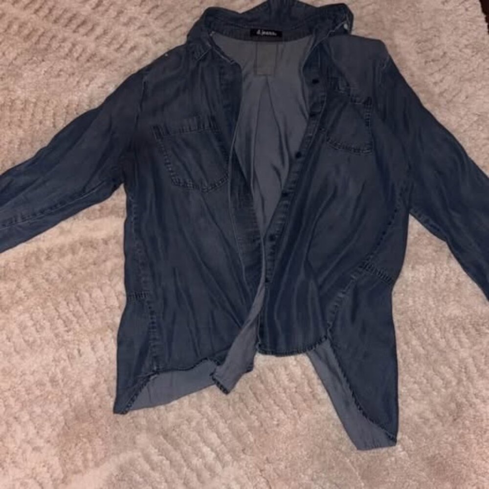 Denim Button-Up Shirt